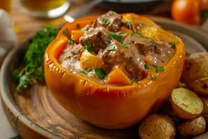 beef stroganoff without mushrooms stuffed pepper bell