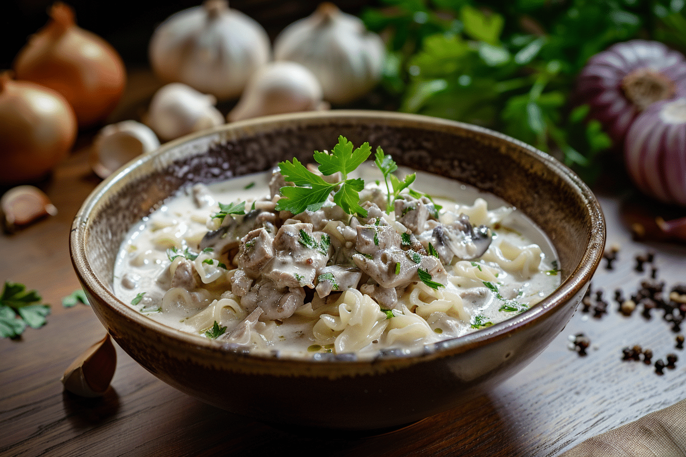 What can I add to my beef stroganoff to give it more flavor