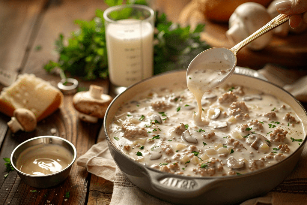 how much milk for Hamburger Helper Beef Stroganoff