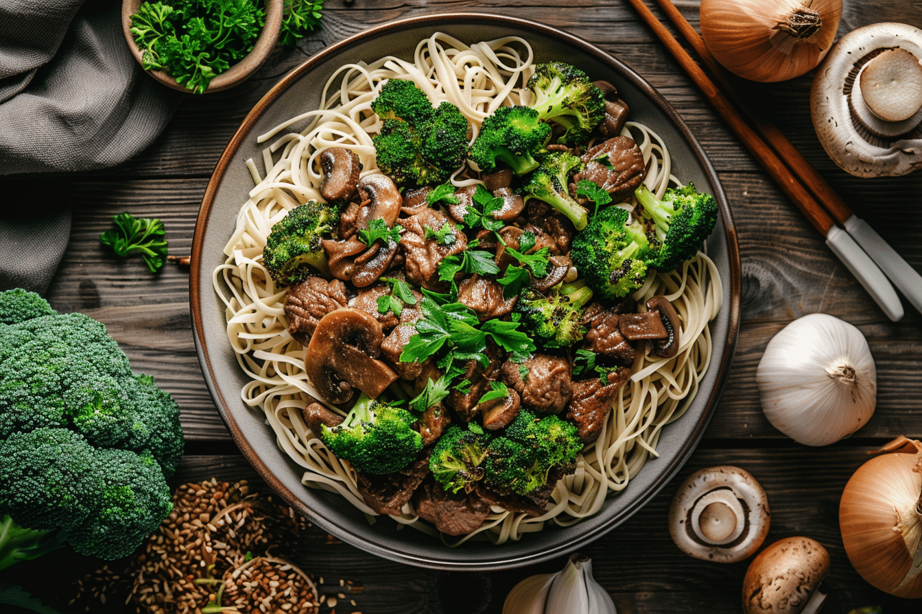 healthy beef stroganoff