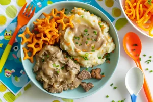 kids friendly substitute for noodles in Beef Stroganoff